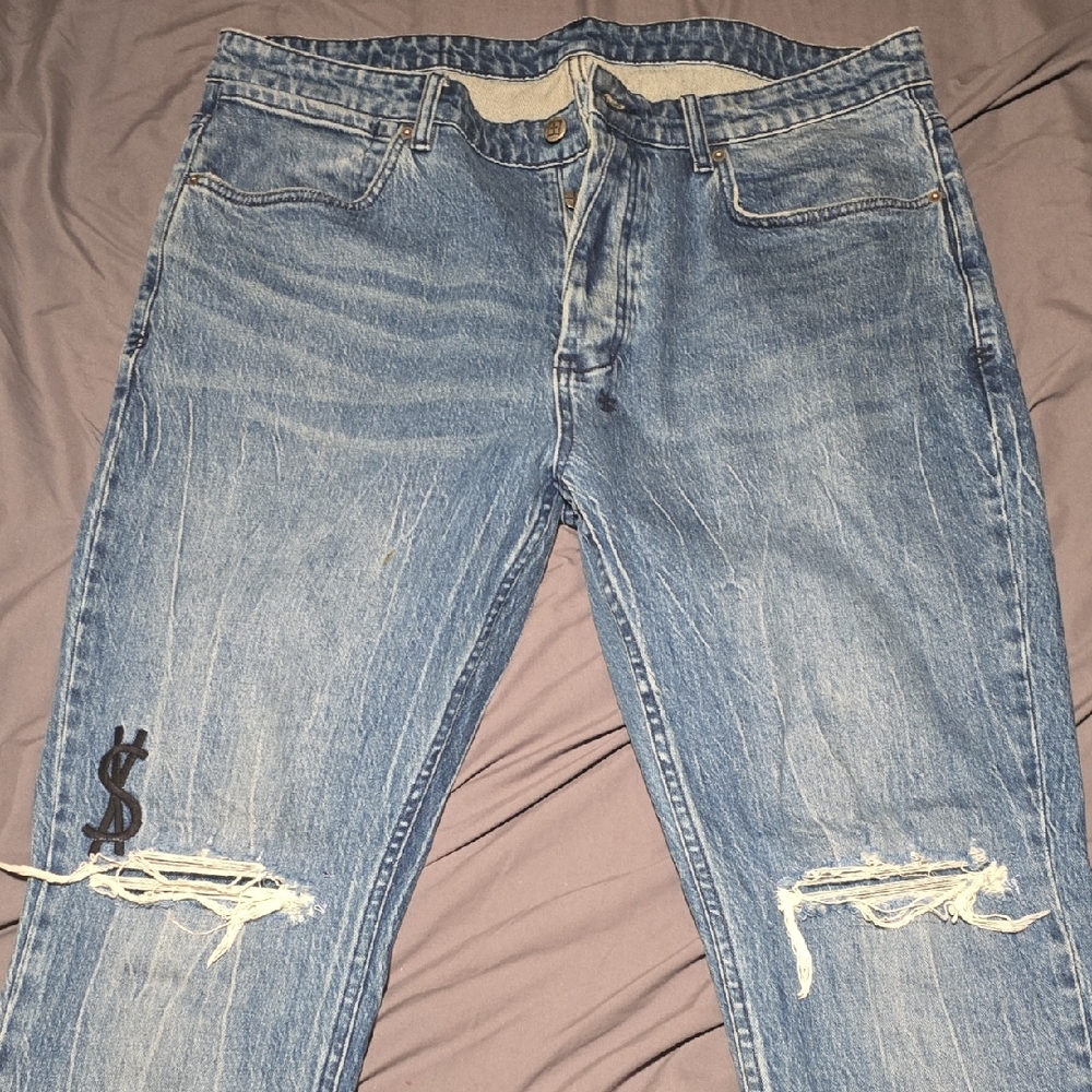 Ksubi Light Blue Distressed Jeans